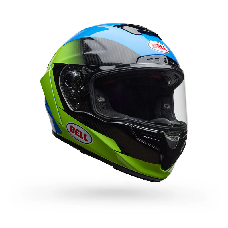 Casco Moto Bell Calle Race Star DLX Flex Azul/Amarillo Certificado QR