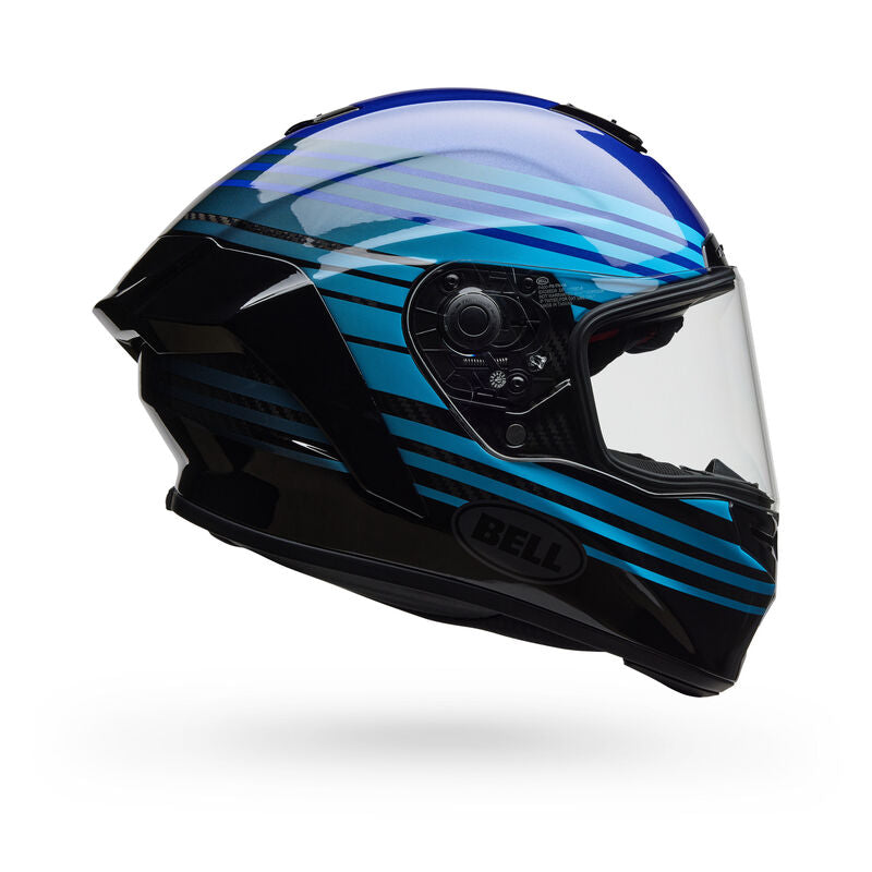Casco Moto Bell Calle Race Star DLX Flex Azul/Negro Certificado QR