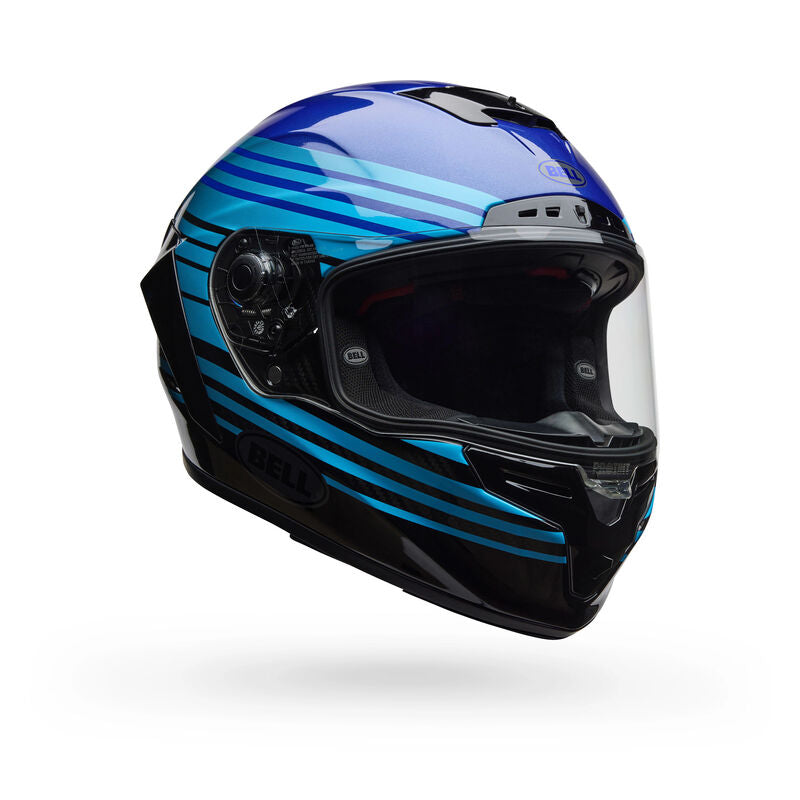 Casco Moto Bell Calle Race Star DLX Flex Azul/Negro Certificado QR