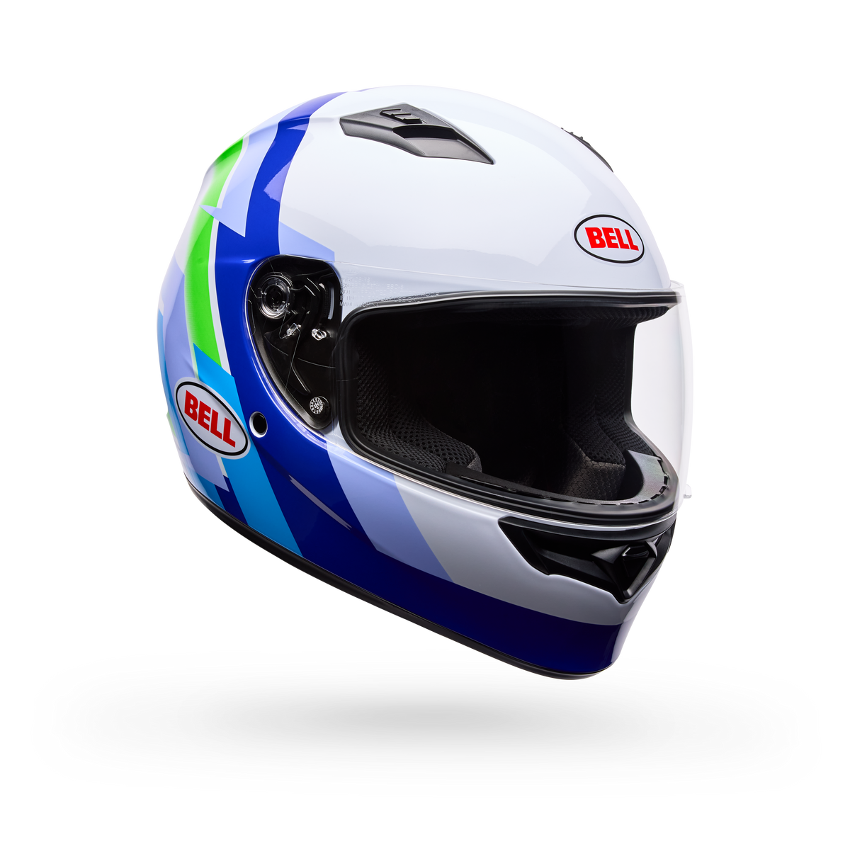 Casco Moto Bell Calle Qualifier Vibe Azul/Blanco Certificado QR