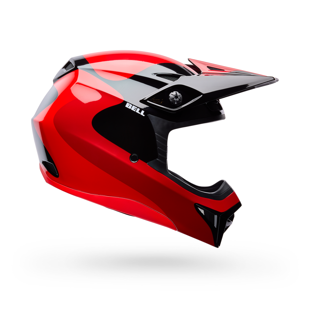 Casco Moto Bell MX-10 Wave Rojo/Negro
