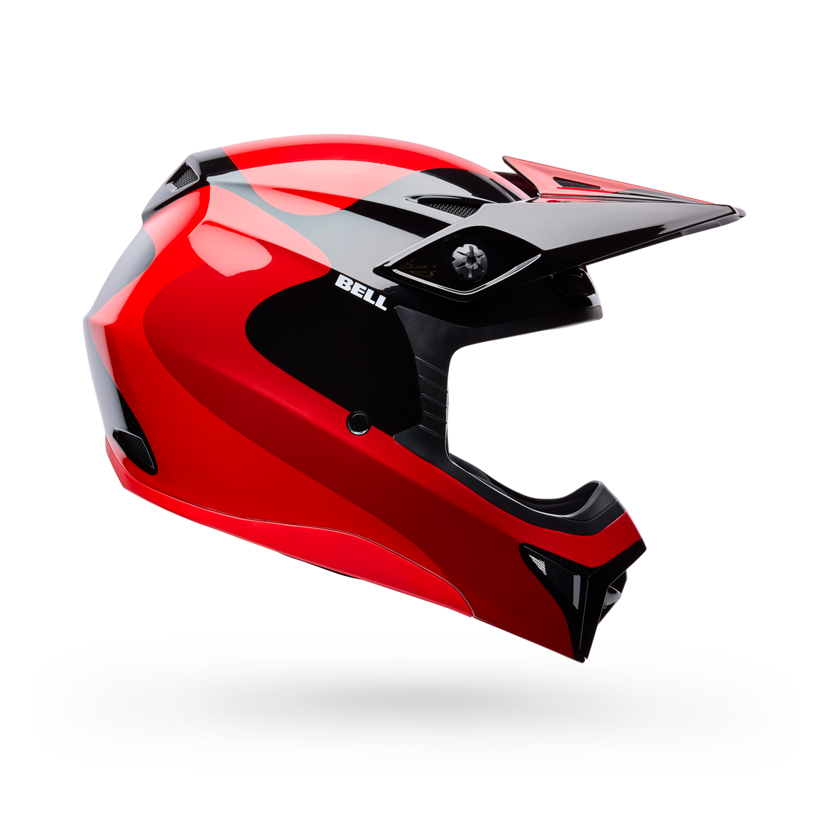 Casco Moto Bell MX-10 Wave Rojo/Negro