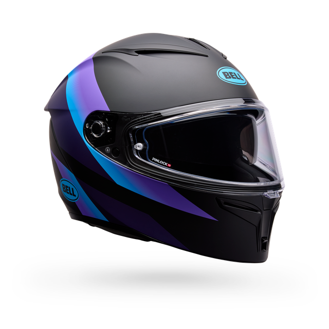 Casco Moto Bell Calle Lithium Passion Negro/Azul Certificado QR