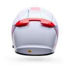 Casco Moto Bell Calle Lithium Mips Bash Blanco/Azul Certificado QR