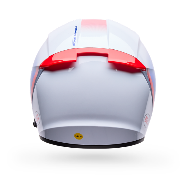 Casco Moto Bell Calle Lithium Mips Bash Blanco/Azul Certificado QR