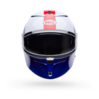 Casco Moto Bell Calle Lithium Mips Bash Blanco/Azul Certificado QR