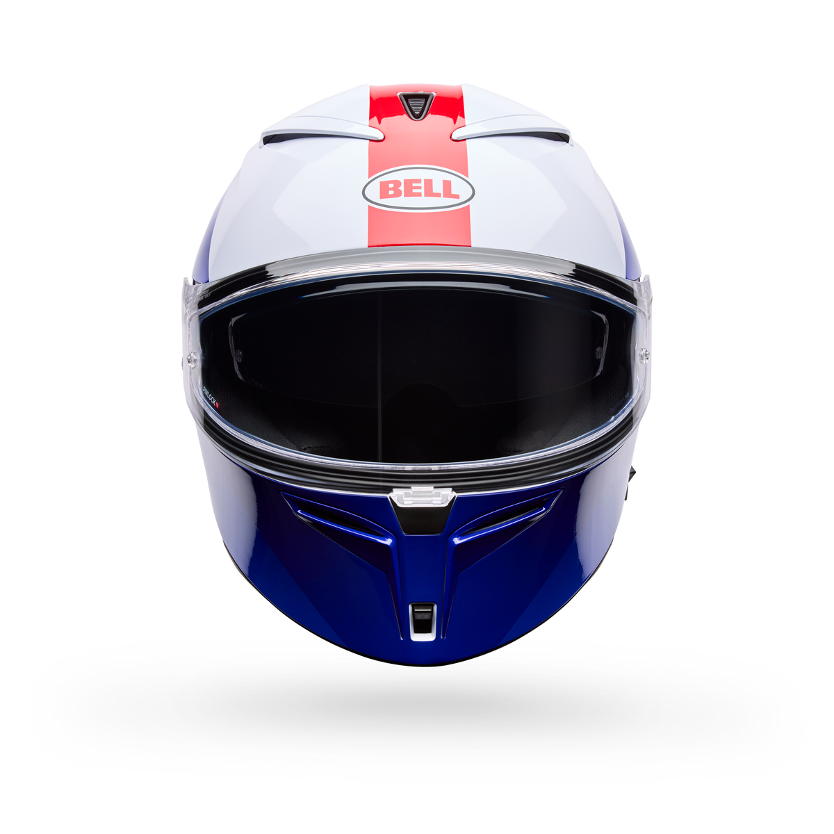 Casco Moto Bell Calle Lithium Mips Bash Blanco/Azul Certificado QR