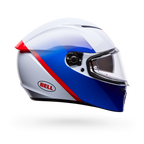 Casco Moto Bell Calle Lithium Mips Bash Blanco/Azul Certificado QR