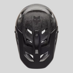 Casco de bicicleta MZ Bikes Fox Racing Rampage RS en color negro mate con acabado de fibra de carbono