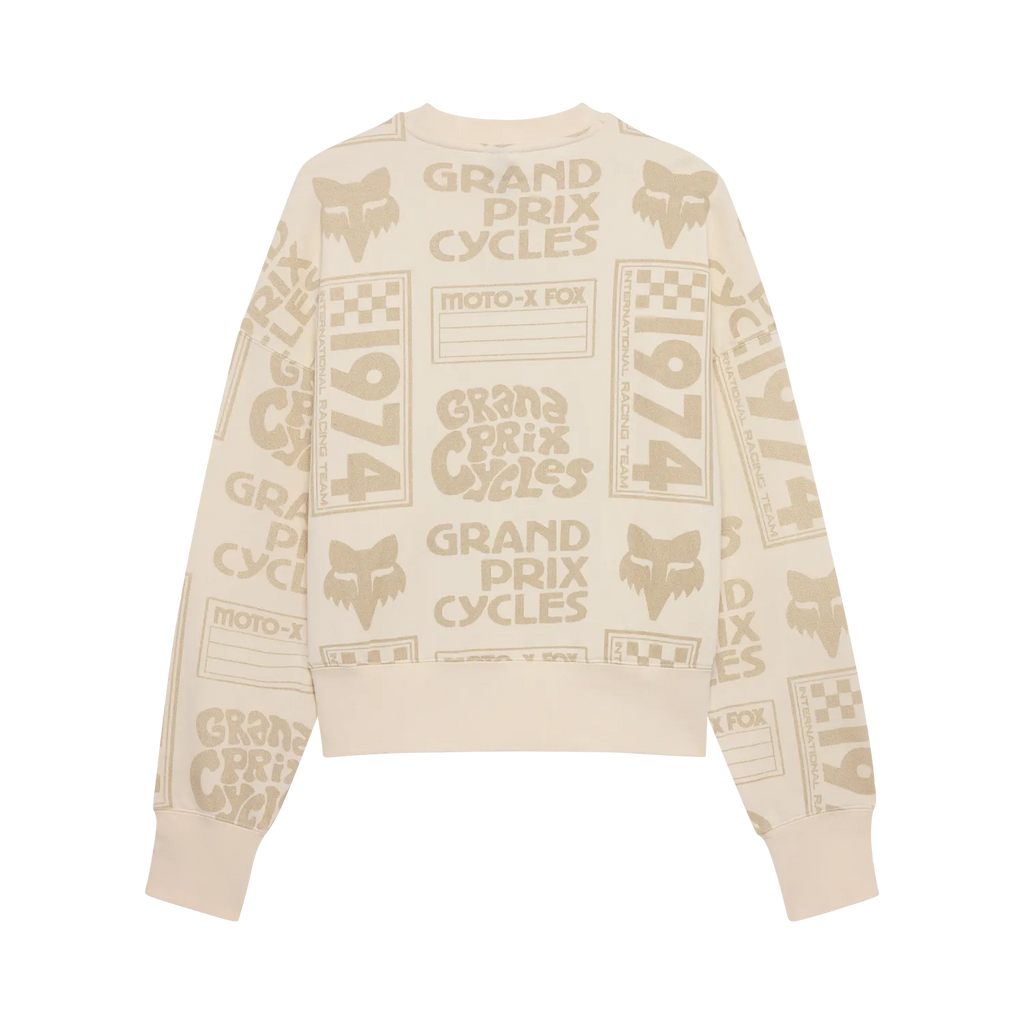 Polerón Fox Racing Circa 74 Oversized Crew Mujer | Blanco Hueso