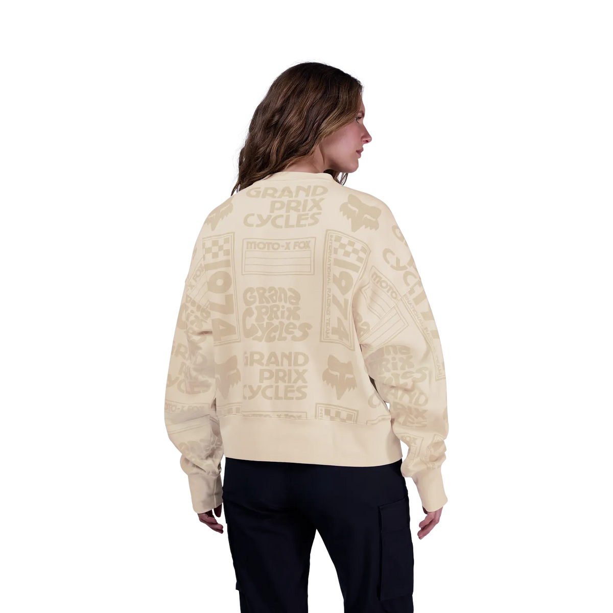 Polerón Fox Racing Circa 74 Oversized Crew Mujer | Blanco Hueso
