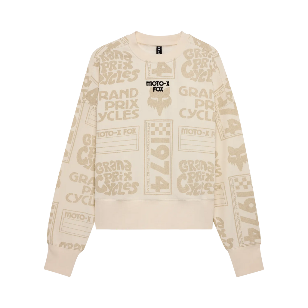 Polerón Fox Racing Circa 74 Oversized Crew Mujer | Blanco Hueso