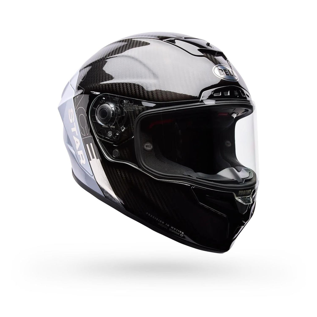 Casco Moto Bell Calle Race Star DLX Flex Strike Blanco/Negro