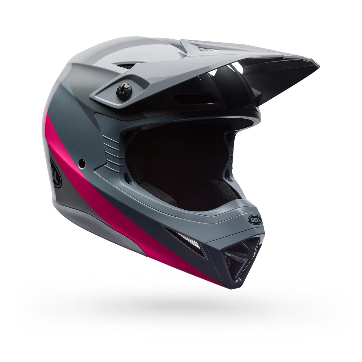 Casco Moto Bell MX-10 Mips Aviator Gris/Rosado