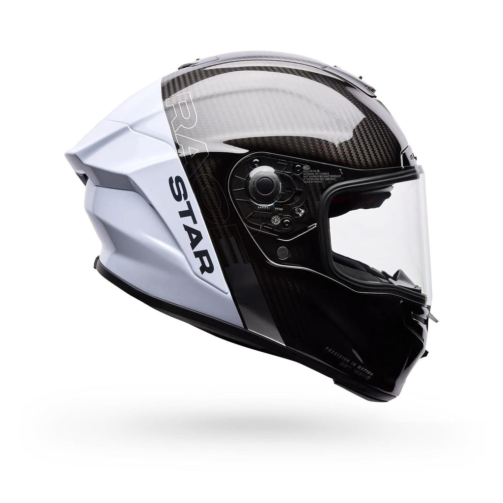 Casco Moto Bell Calle Race Star DLX Flex Strike Blanco/Negro