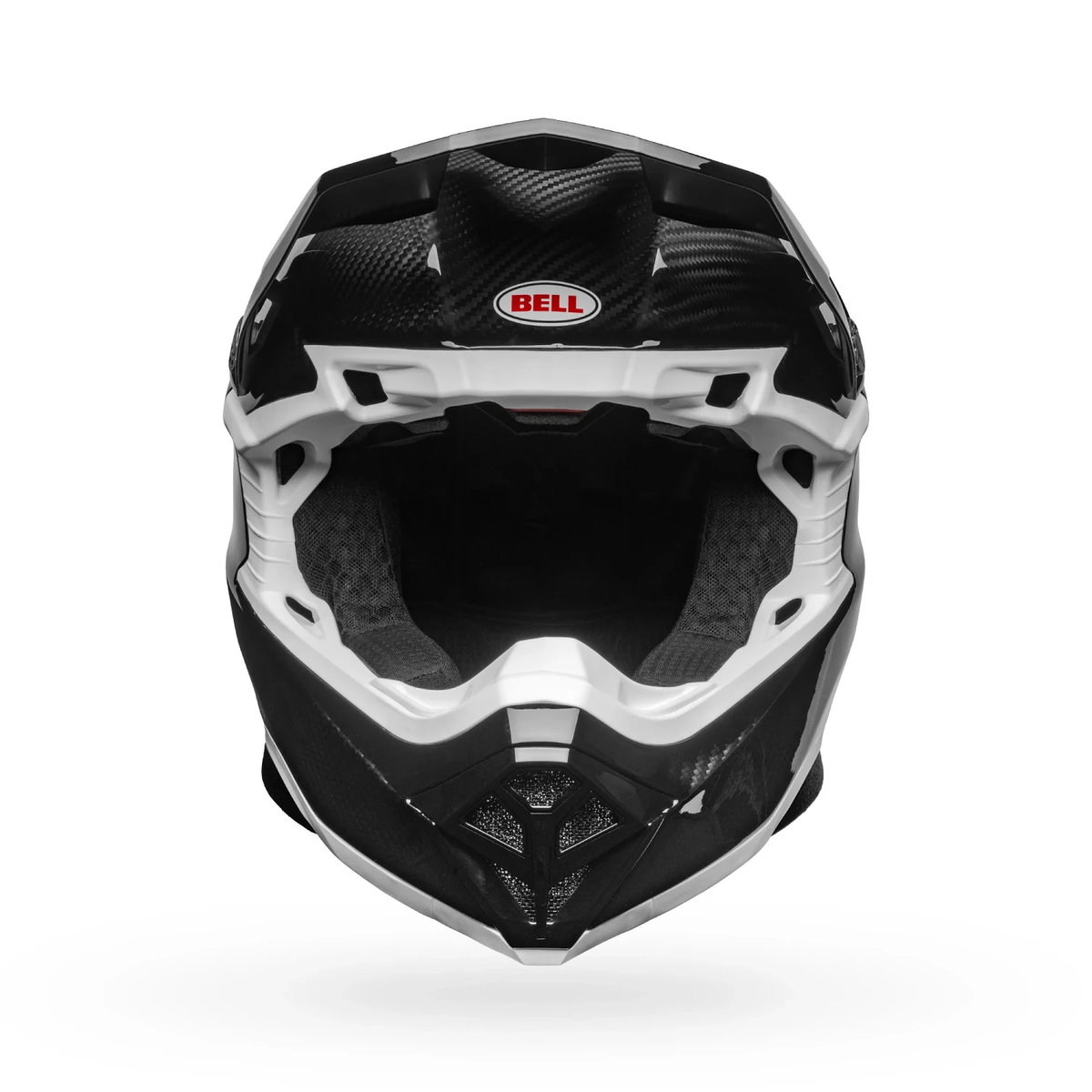 Casco Moto Bell Moto-10 Spherical Solid Negro/Blanco