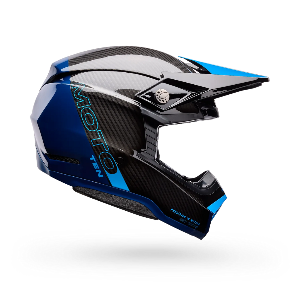 Casco Moto Bell Moto-10 Spherical Strike Azul/Negro