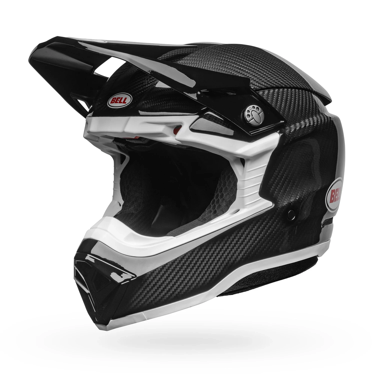 Casco Moto Bell Moto-10 Spherical Solid Negro/Blanco