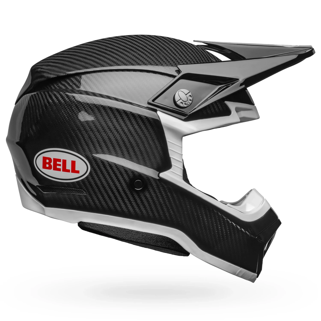 Casco Moto Bell Moto-10 Spherical Solid Negro/Blanco