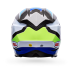 Casco Moto Bell Moto-10 Spherical Grid Blanco/Azul
