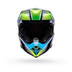 Casco Moto Bell Moto-10 Spherical Grid Blanco/Azul