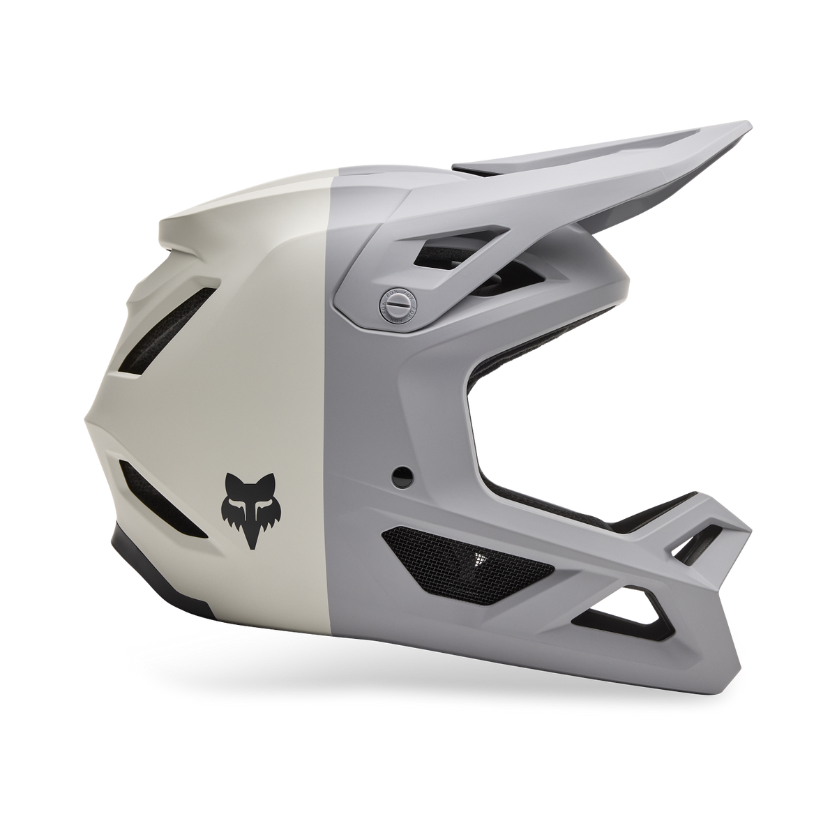 Casco FOX New Rampage 5050 color Gris Claro, vista lateral