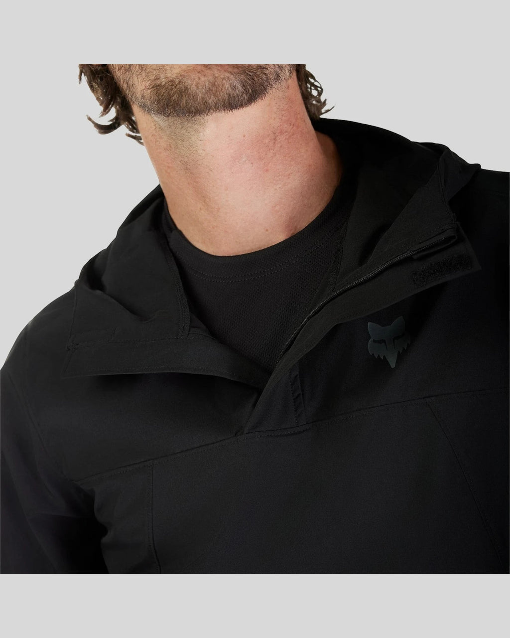 Chaqueta Cortavientos FOX Ranger con Gorro, Negro