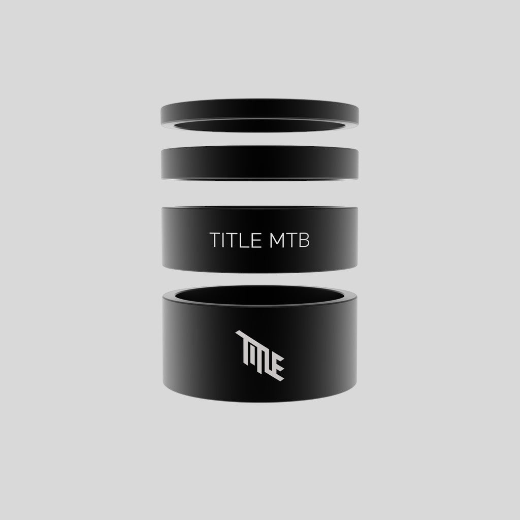Title MTB Kit Espaciadores de Dirección Aluminio 6061 – Negro