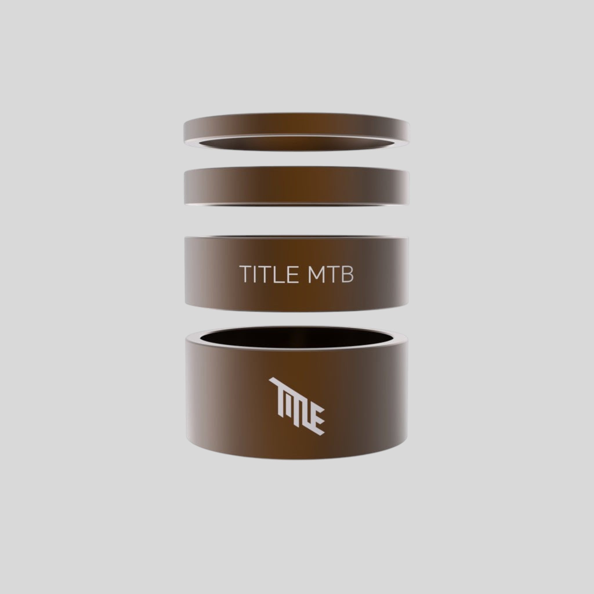 Title MTB Kit Espaciadores de Dirección Aluminio 6061 – Bronce