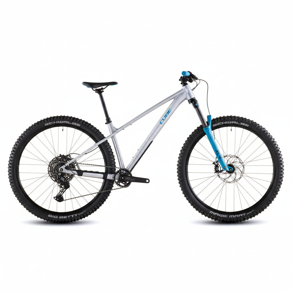 BICICLETA CUBE REACTION TM ONE RAWMETAL´N´BLUE