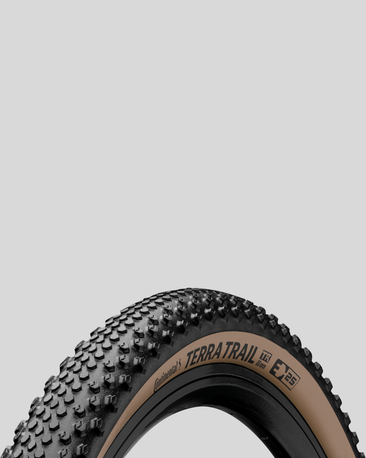 Neumático Continental Terra Trail Shieldwall 700x45C negro/café, vista del labrado gravel