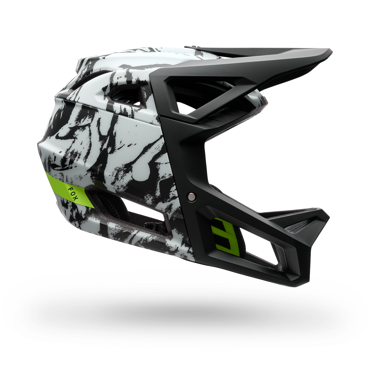Casco FOX New Proframe Thrive color Blanco, vista lateral