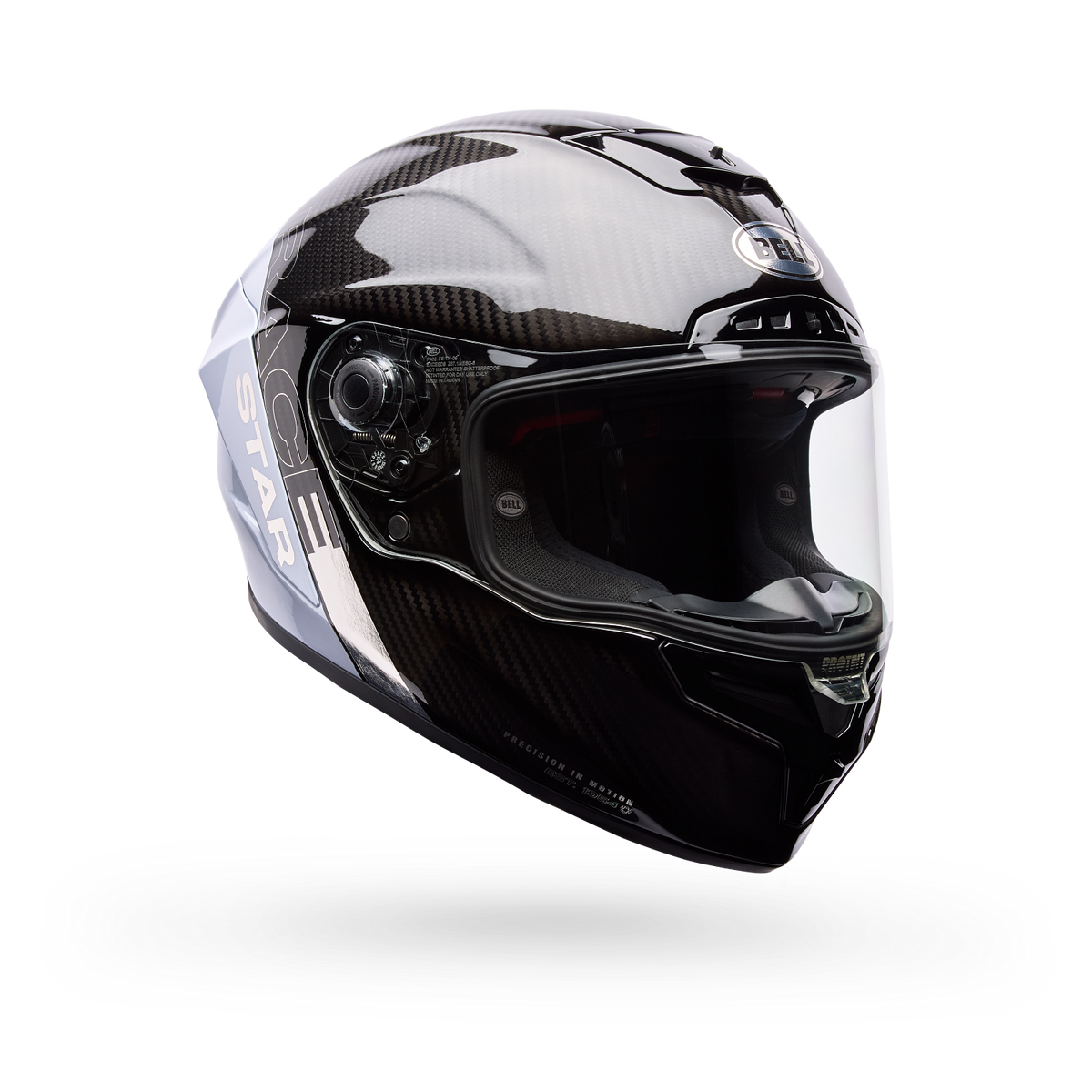 Casco Moto Bell Calle Race Star DLX Flex Strike Blanco/Negro